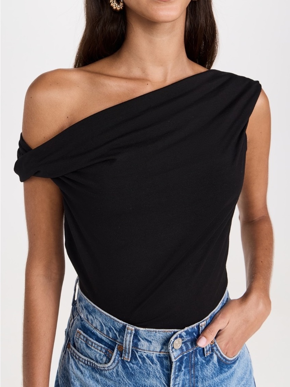 Reformation Cello Off Shoulder Ruched Knit Top - Picture 1 of 8